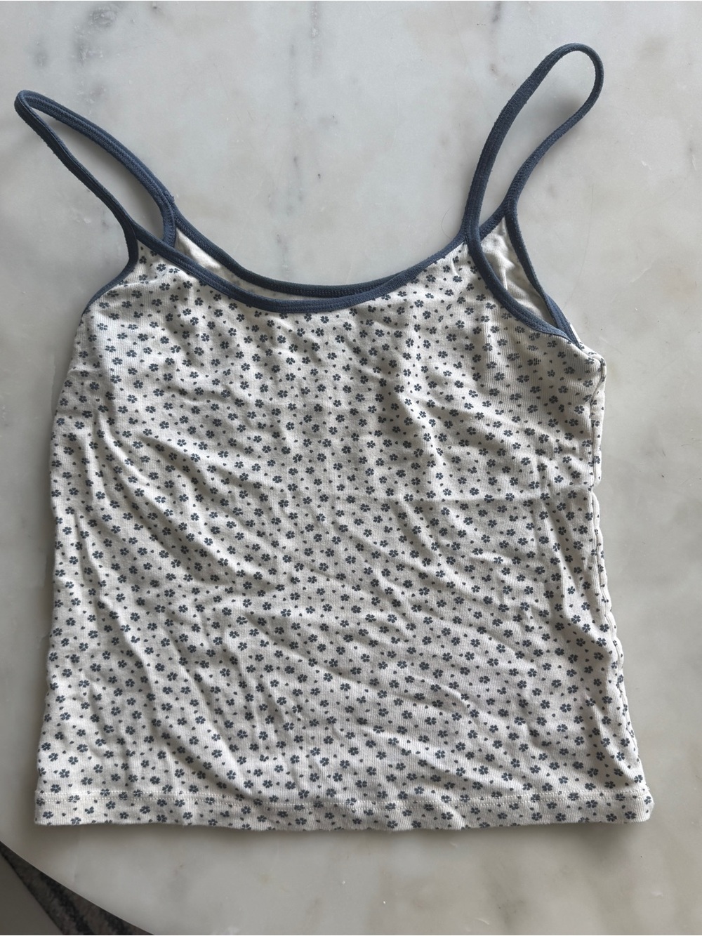 Brandy Melville Blue Floral Tank